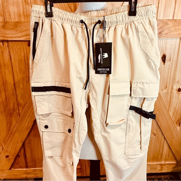 American Stitch Mens Tan Cargo Pants - Picture 9 of 10